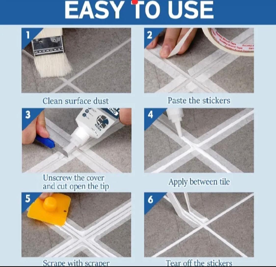 Dazixs Porcelain Ceramic Construction Tool Waterproof Gap filler professional Grout Aid Repaire tiles pan fill the wall