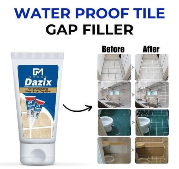 Dazixs Waterproof Gap filler professional Grout Aid Repaire tiles now available with nozzle