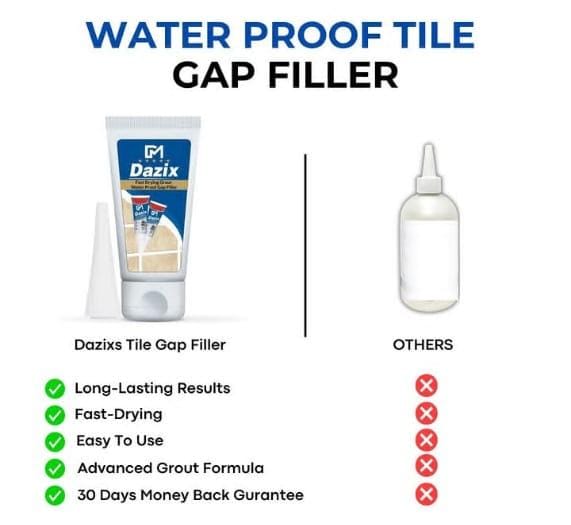 Dazixs Waterproof Gap filler professional Grout Aid Repaire tiles now available with nozzle